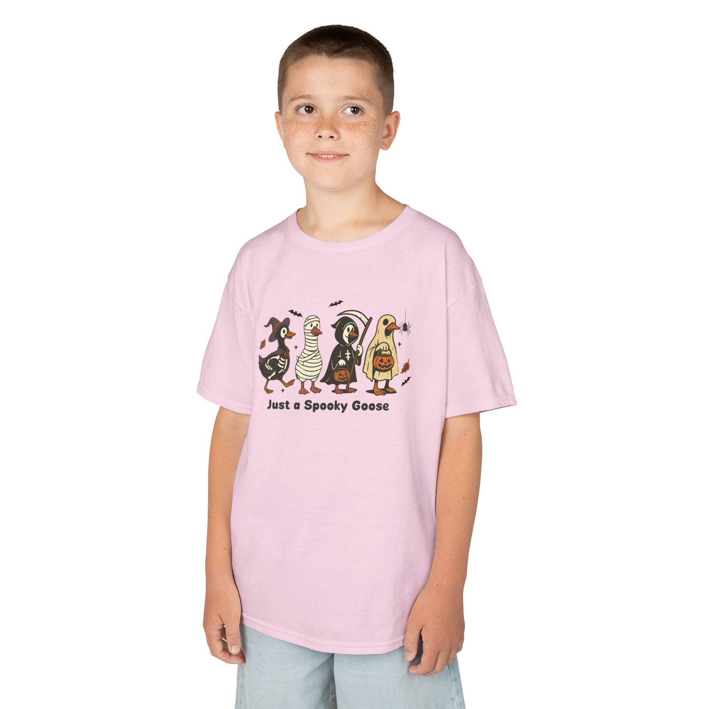 Just A Spooky Goose Kids Heavy Cotton T-Shirt