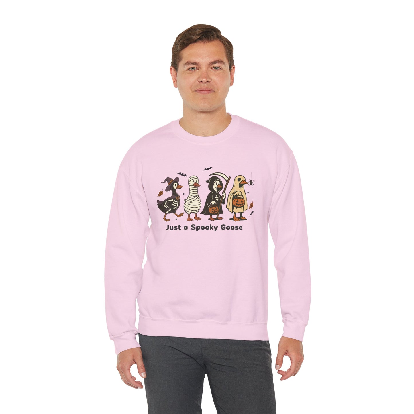 Just A Spooky Goose Unisex Heavy Blend Crewneck Sweatshirt