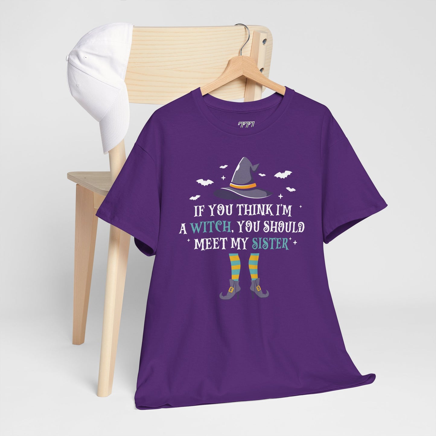 If You Think I'm A Witch You Should Meet My Sister Unisex Heavy Cotton T-Shirt