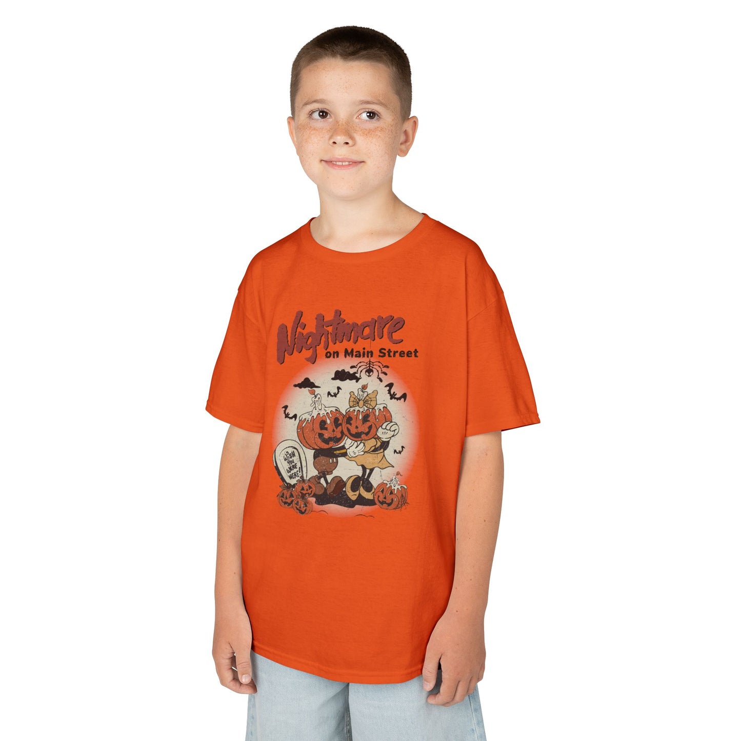 Nightmare On Main Street Kids Heavy Cotton T-Shirt