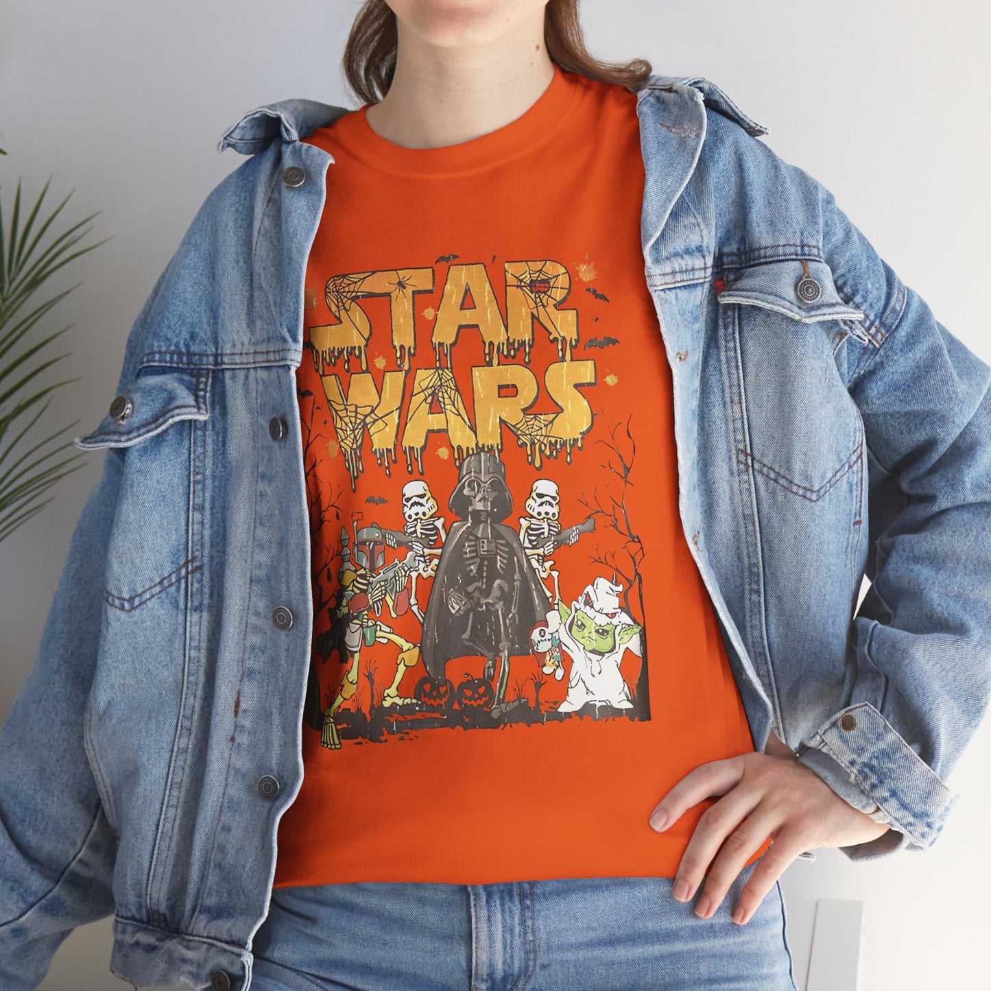 Star Wars Halloween-Themed Unisex Heavy Cotton T-Shirt