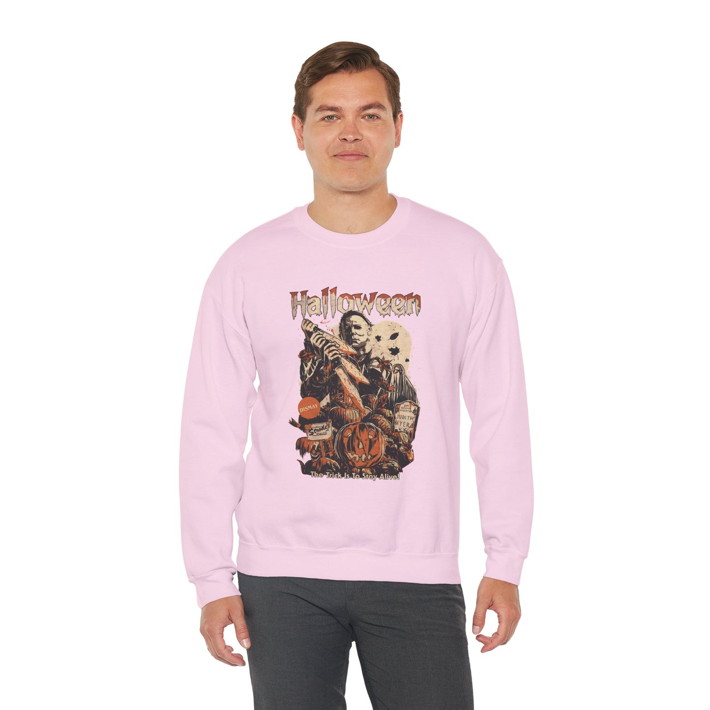 The Trick Is To Stay Alive Unisex Heavy Blend Crewneck Sweatshirt