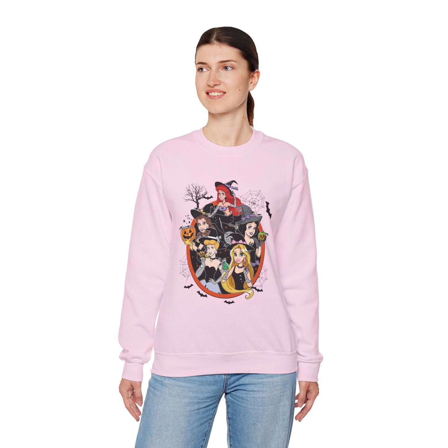 Princess Halloween-Themed Unisex Heavy Blend Crewneck Sweatshirt