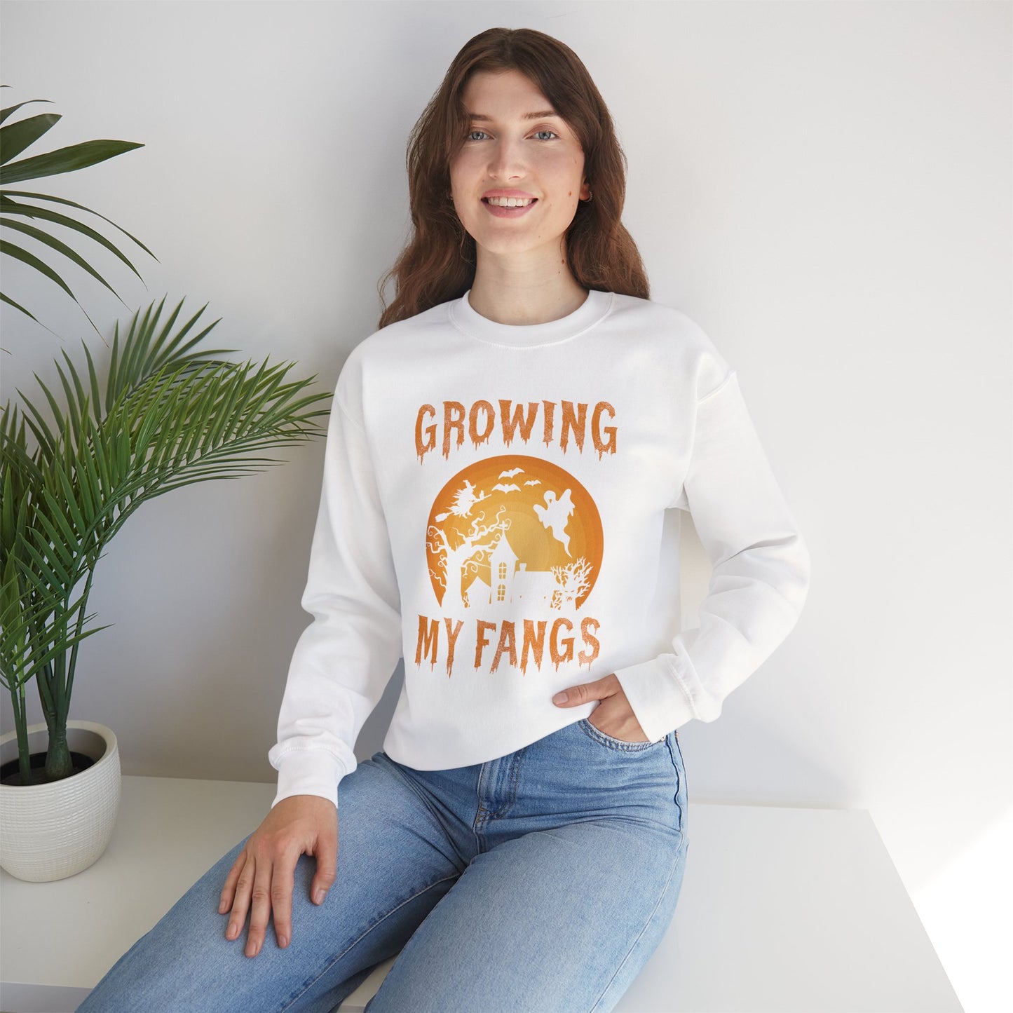 Growing My Fangs Unisex Heavy Blend Crewneck Sweatshirt