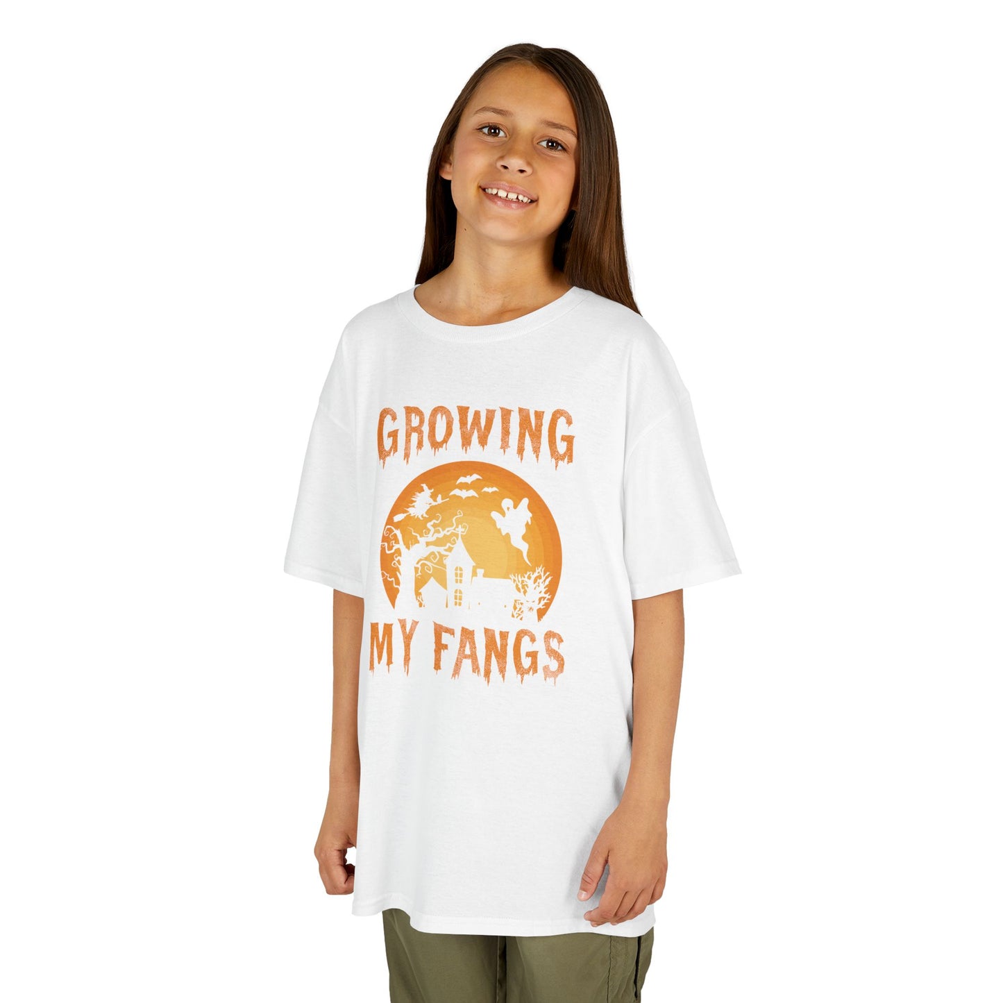 Growing My Fangs Kids Heavy Cotton T-Shirt