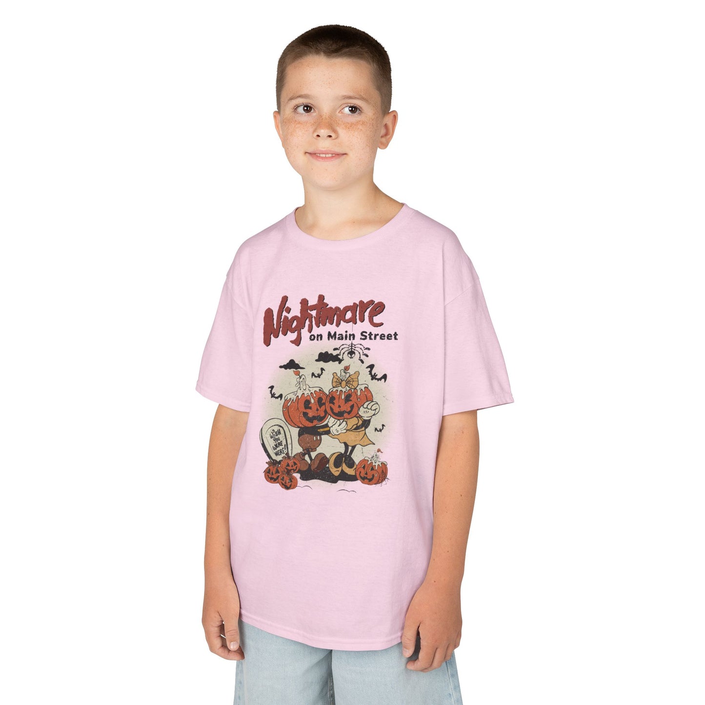 Nightmare On Main Street Kids Heavy Cotton T-Shirt