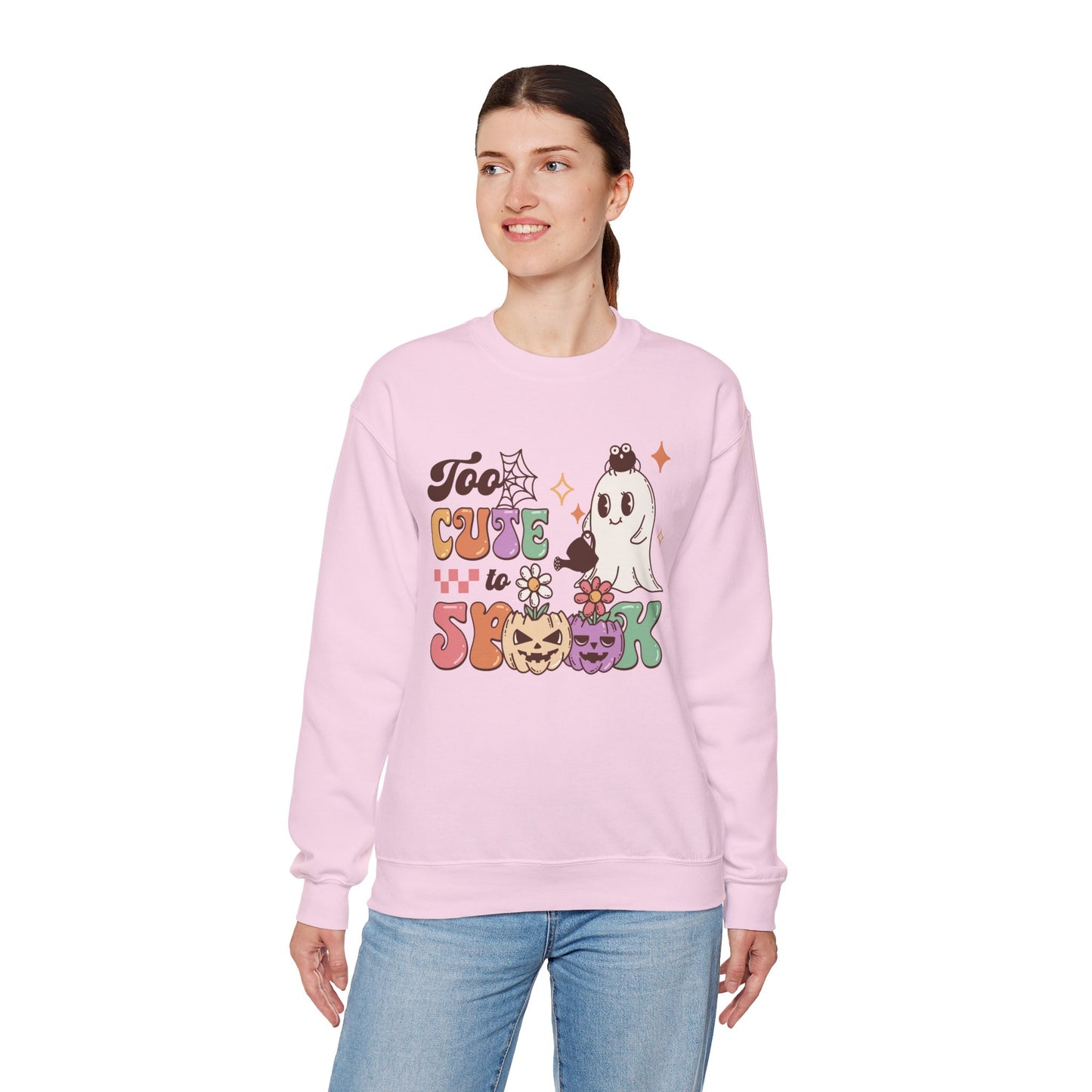 Too Cute To Spook Women's Heavy Blend Crewneck Sweatshirt