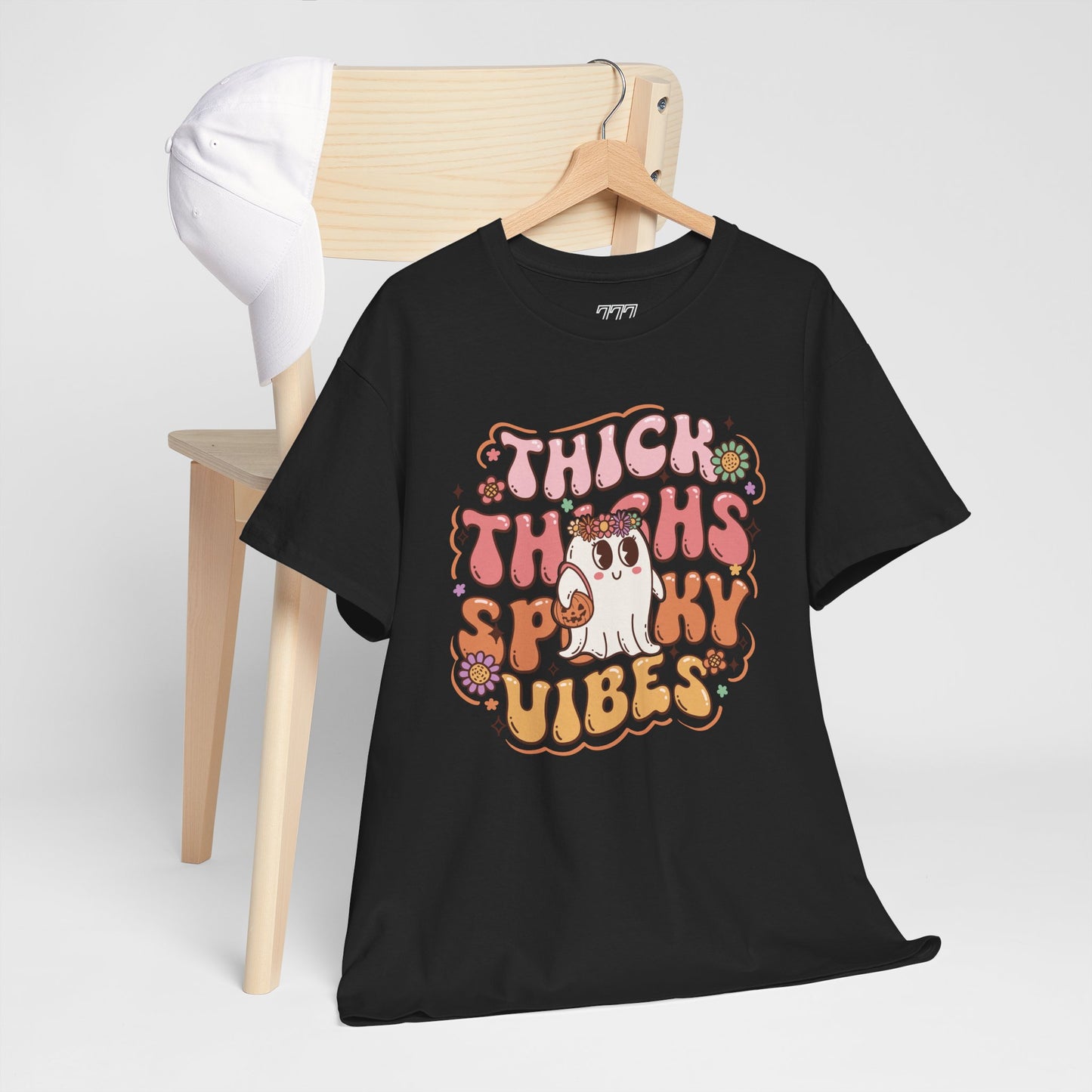 Thick Thighs Spooky Vibes II Women's Heavy Cotton T-Shirt