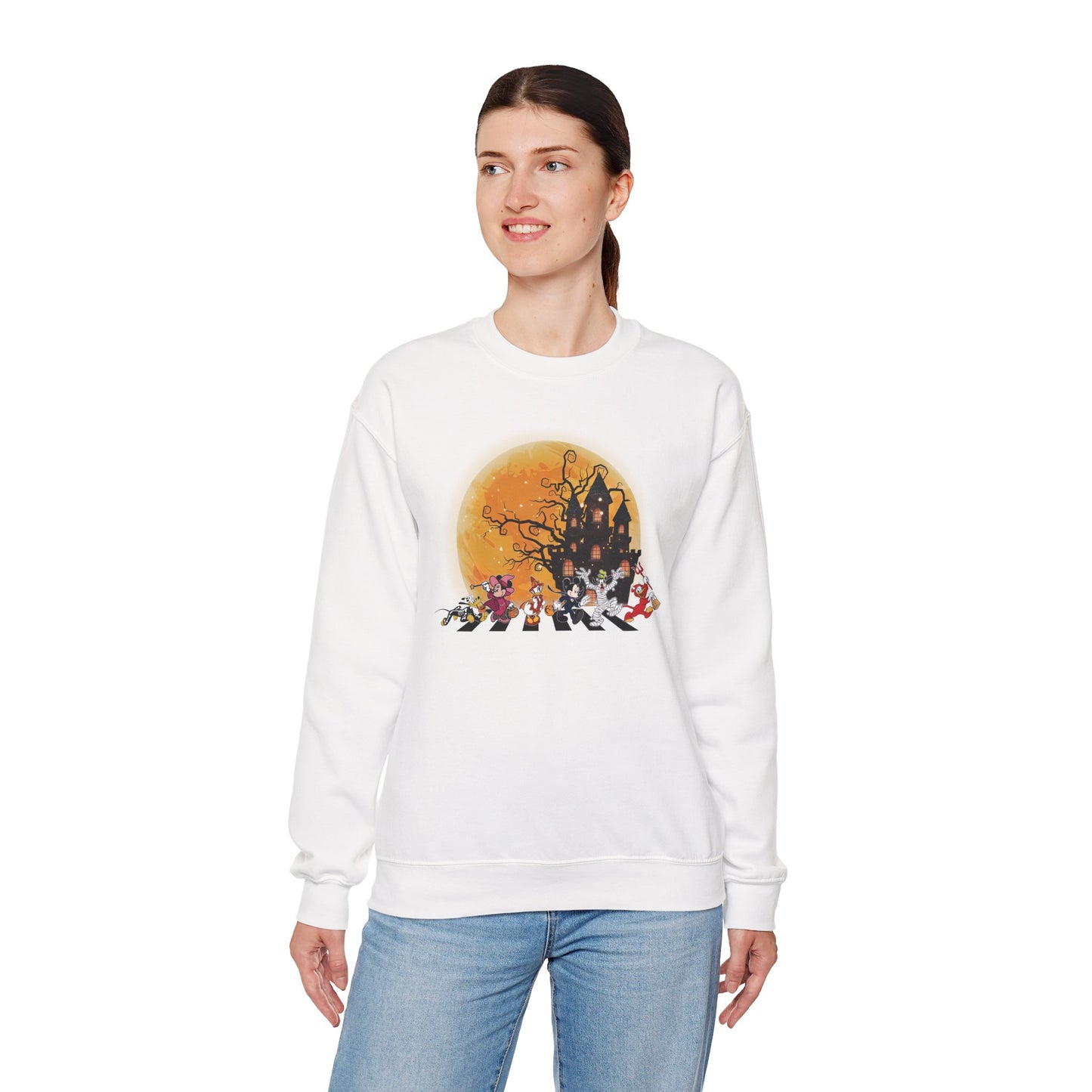 Haunted Crosswalk Unisex Heavy Blend Crewneck Sweatshirt