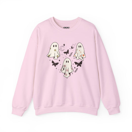 Little Ghost Heart Unisex Heavy Blend Crewneck Sweatshirt