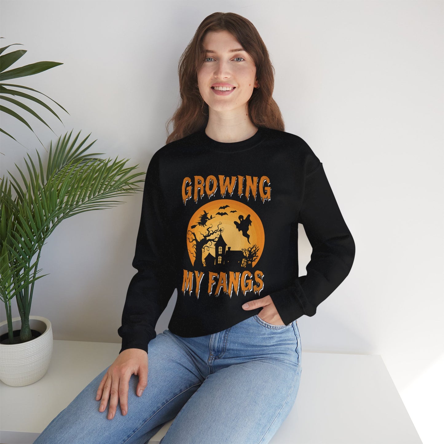 Growing My Fangs Unisex Heavy Blend Crewneck Sweatshirt