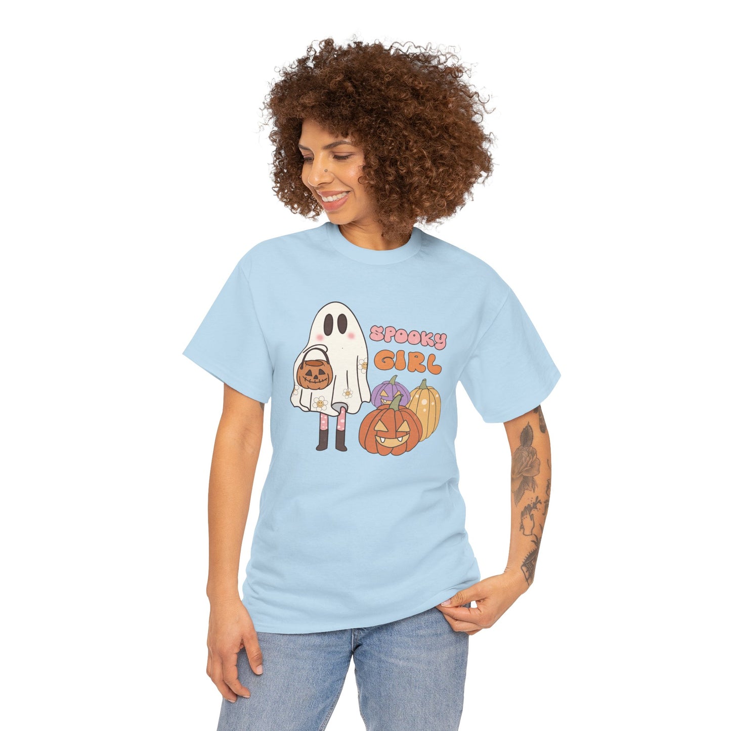 Spooky Girl Women's Heavy Cotton T-Shirt