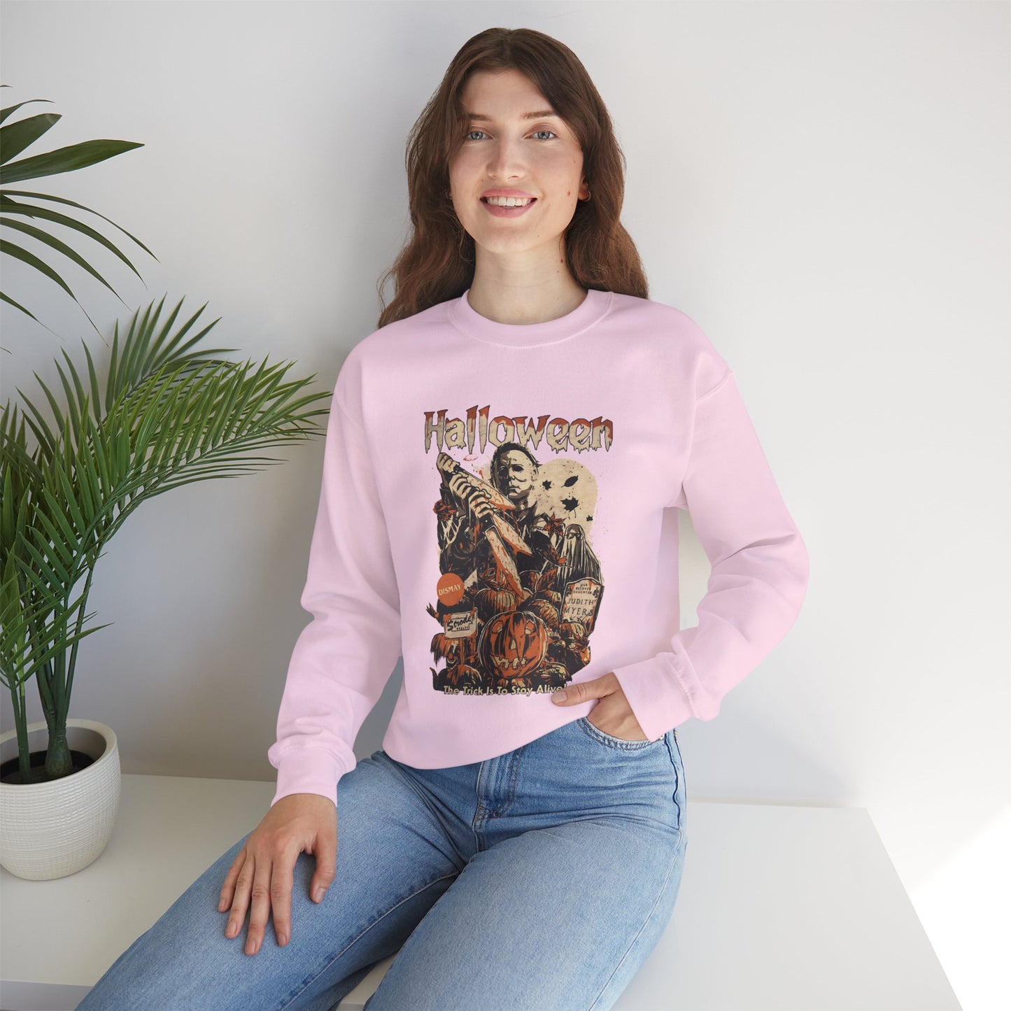 The Trick Is To Stay Alive Unisex Heavy Blend Crewneck Sweatshirt