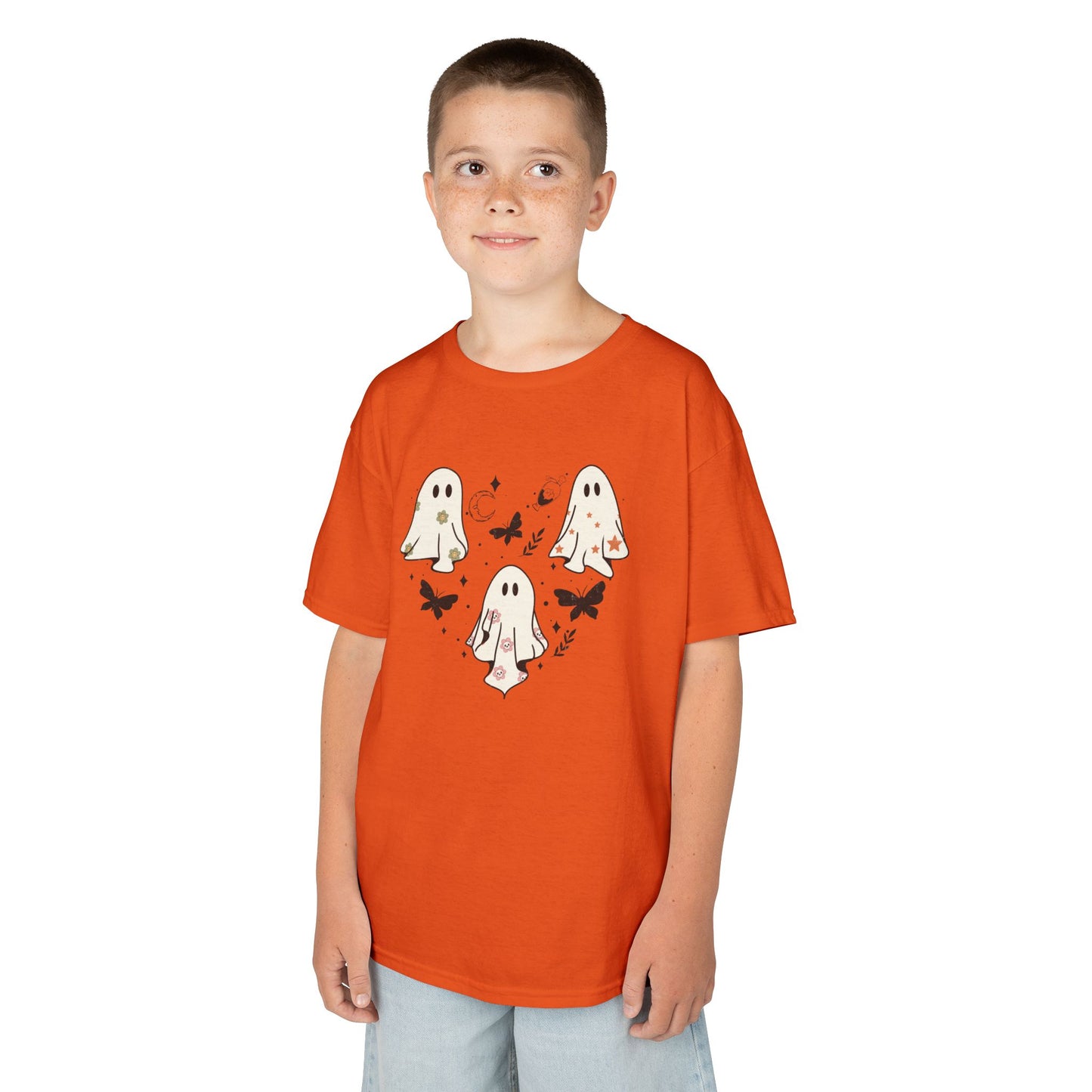 Little Ghost Heart Kids Heavy Cotton T-Shirt