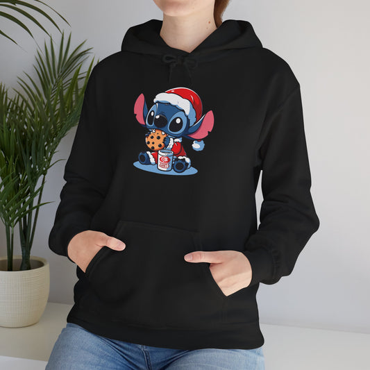 Saint Stitch Christmas Hoodie – Cute Holiday Alien Unisex Heavy Blend Sweatshirt