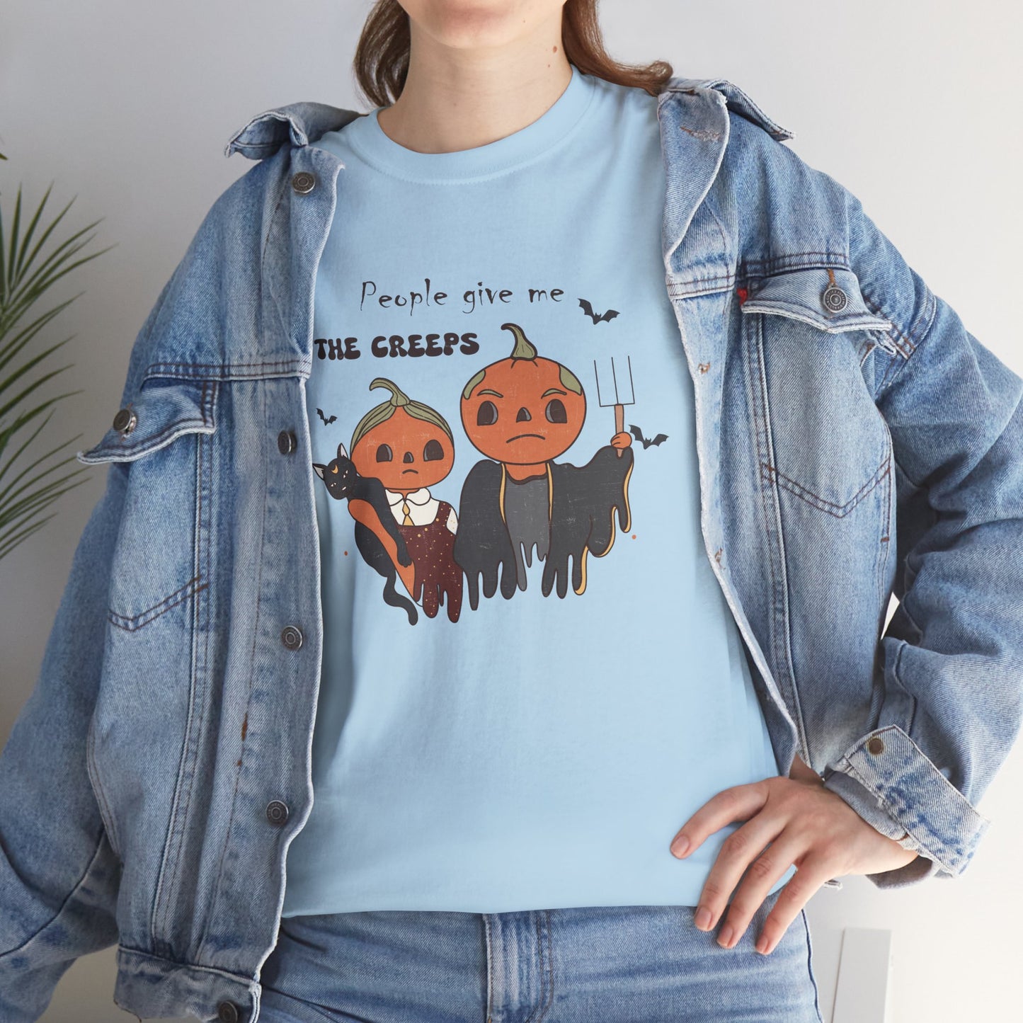 People Give Me The Creeps Unisex Heavy Cotton T-Shirt