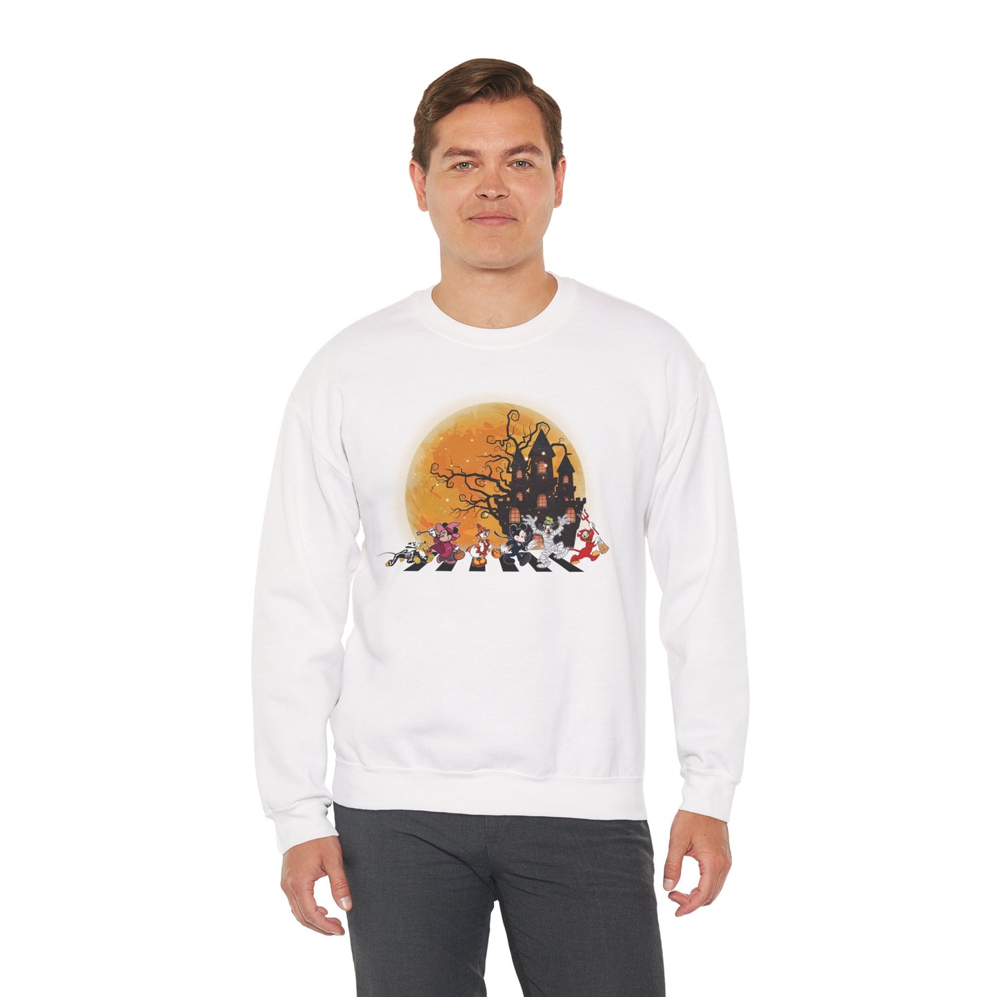 Haunted Crosswalk Unisex Heavy Blend Crewneck Sweatshirt