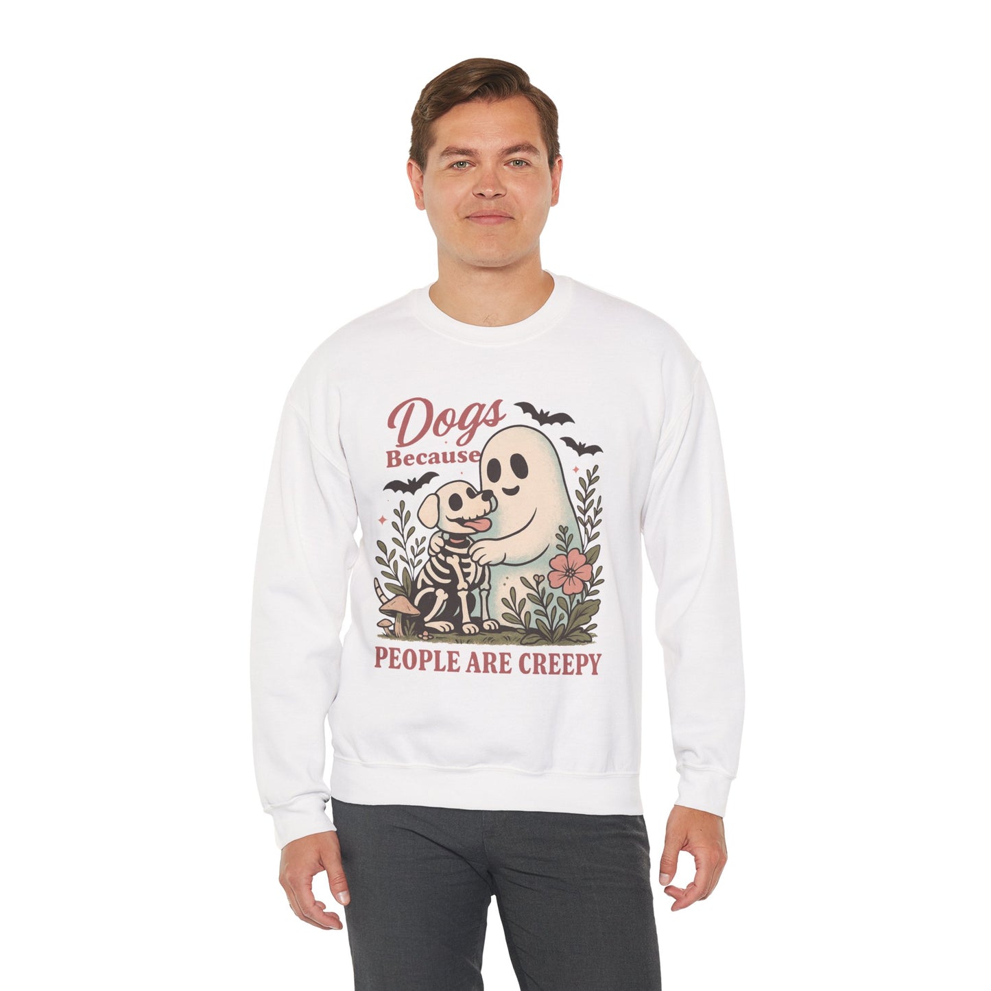 Dogs Because People Are Creepy Unisex Heavy Blend Crewneck Sweatshirt