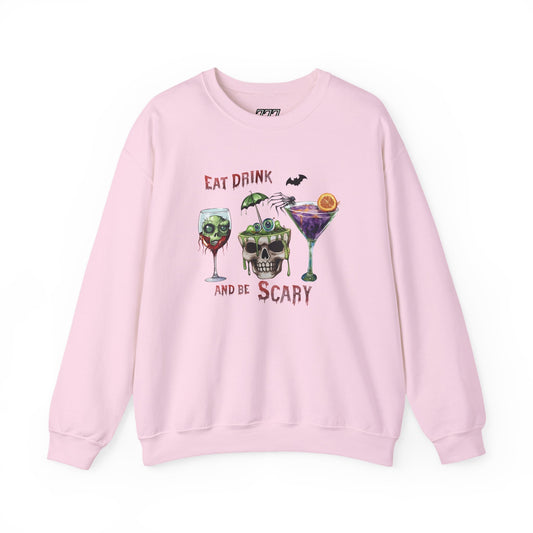 Eat, Drink And Be Scary Unisex Heavy Blend Crewneck Sweatshirt