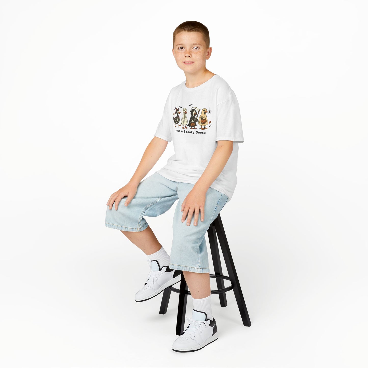 Just A Spooky Goose Kids Heavy Cotton T-Shirt