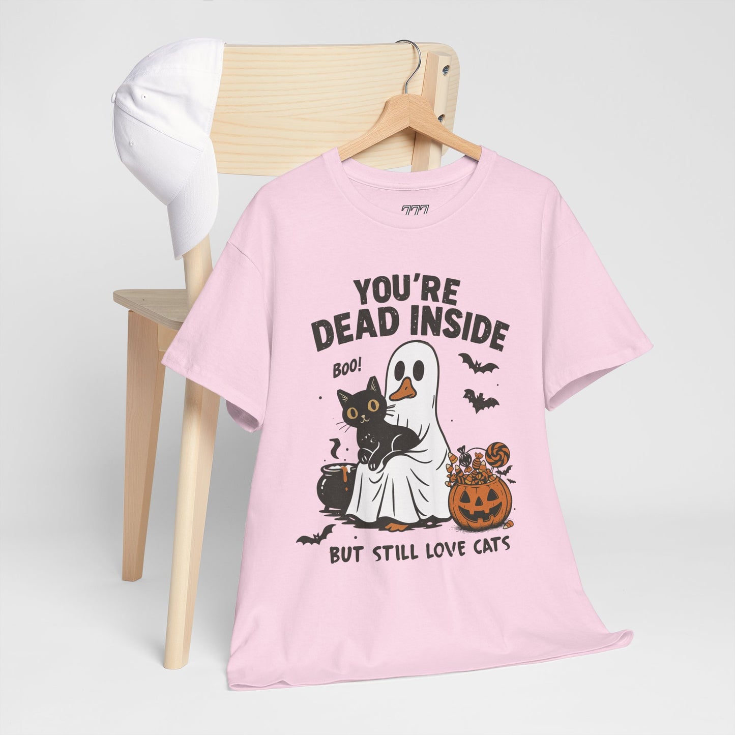 You're Dead Inside But Still Love Cats Unisex Heavy Cotton T-Shirt