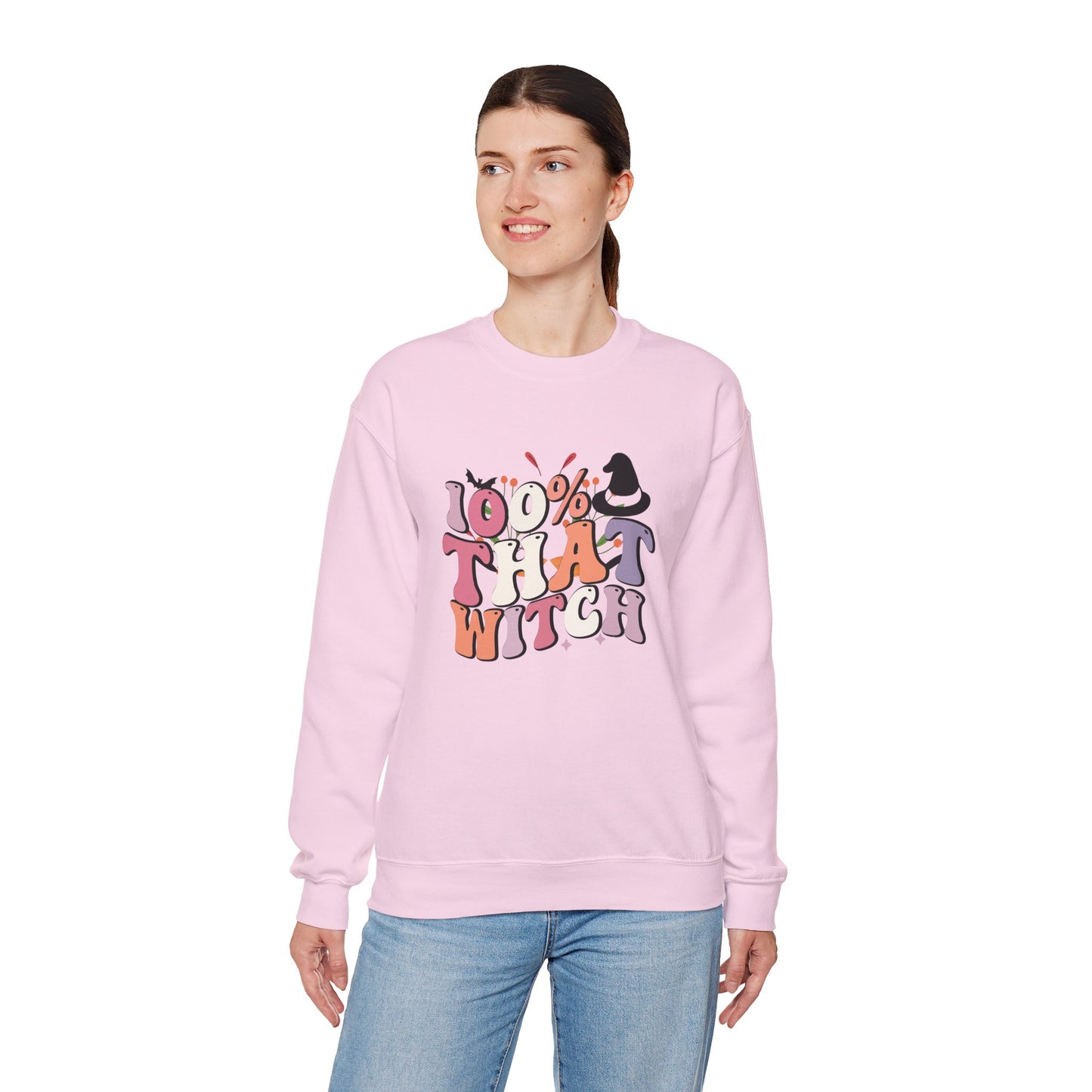 100% That Witch Women's Heavy Blend Crewneck Sweatshirt