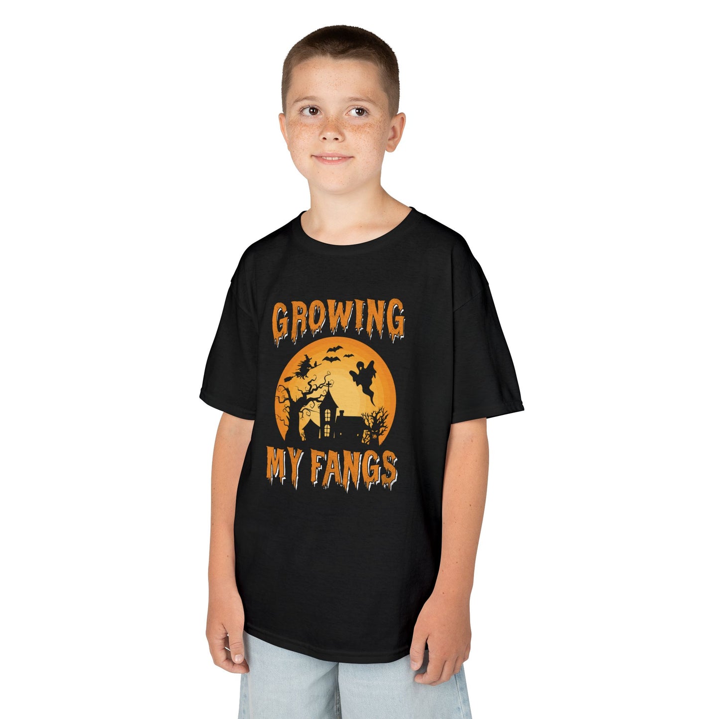 Growing My Fangs Kids Heavy Cotton T-Shirt