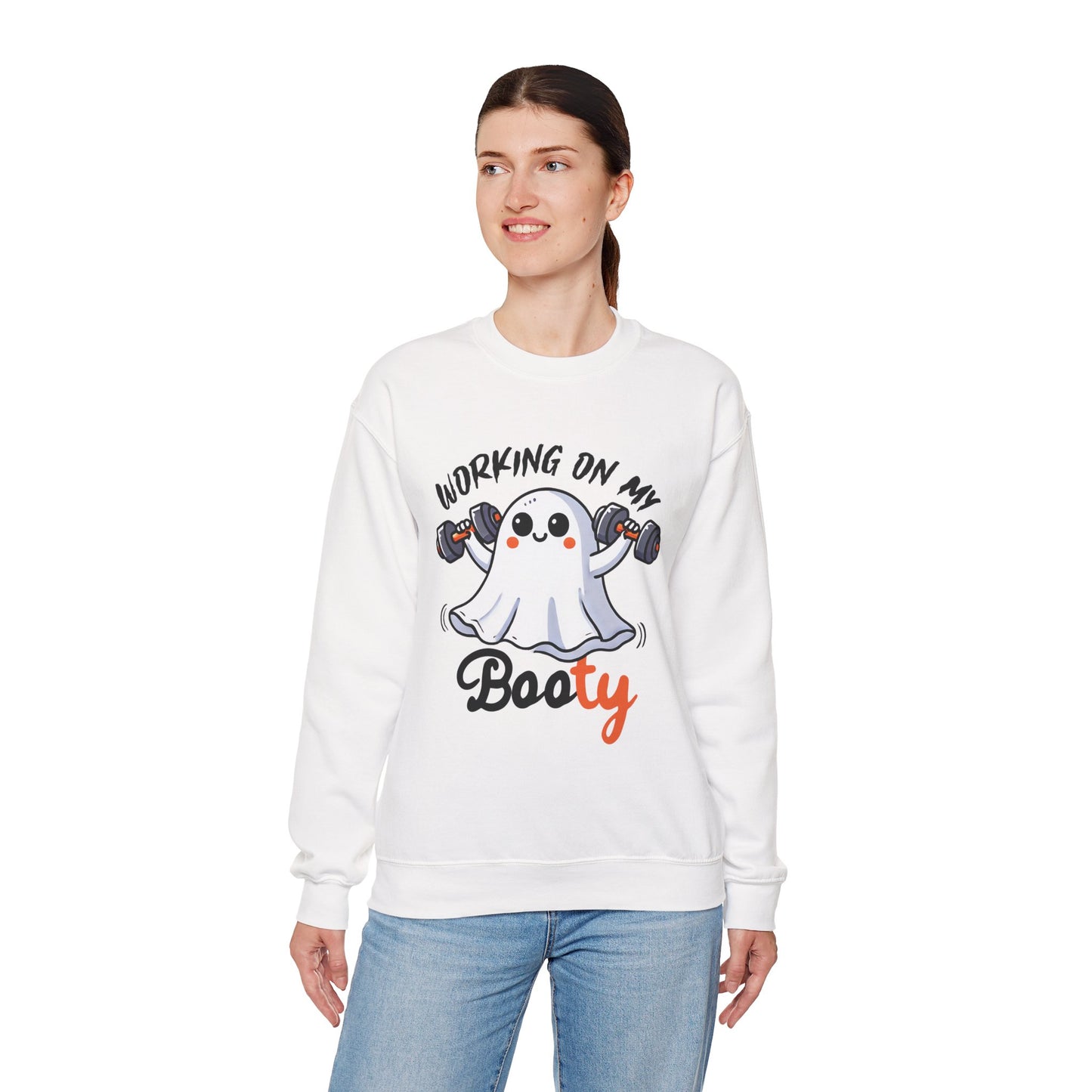 Working On My Booty Women's Heavy Blend Crewneck Sweatshirt