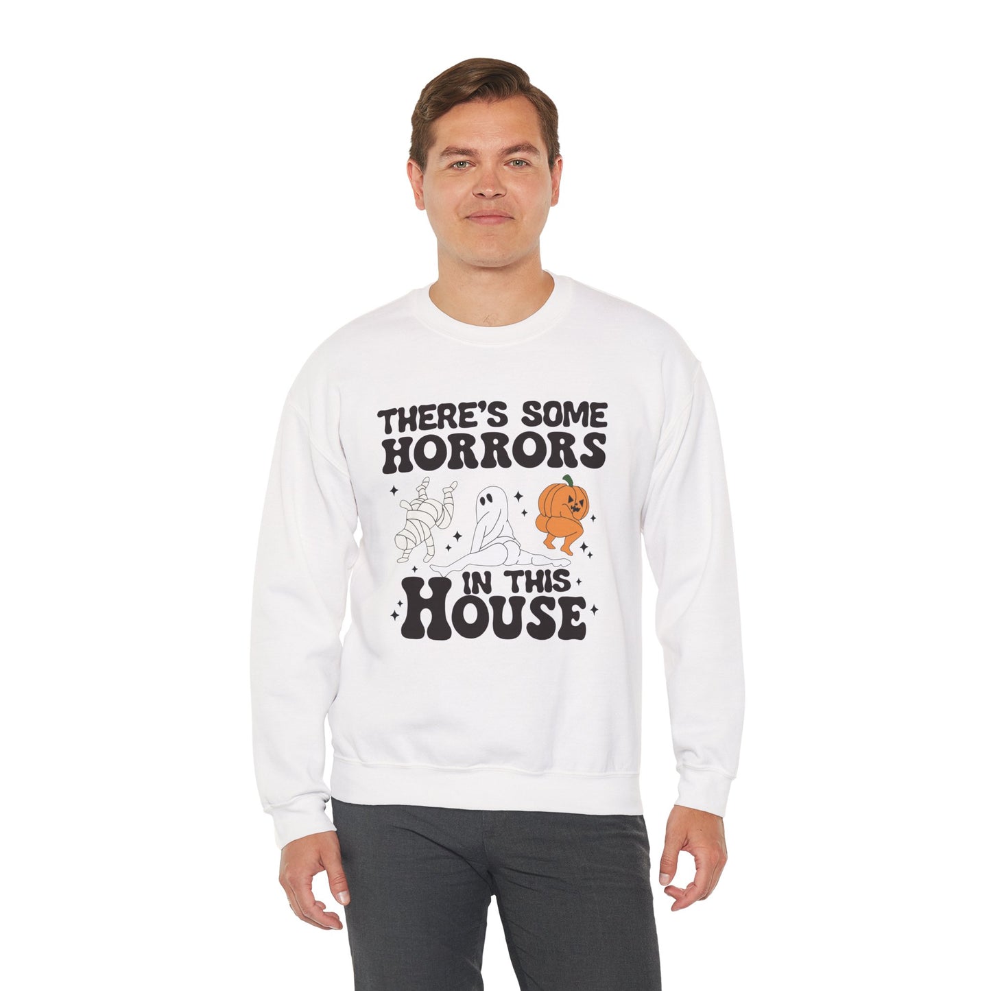 There's Some Horrors In This House Unisex Heavy Blend Crewneck Sweatshirt