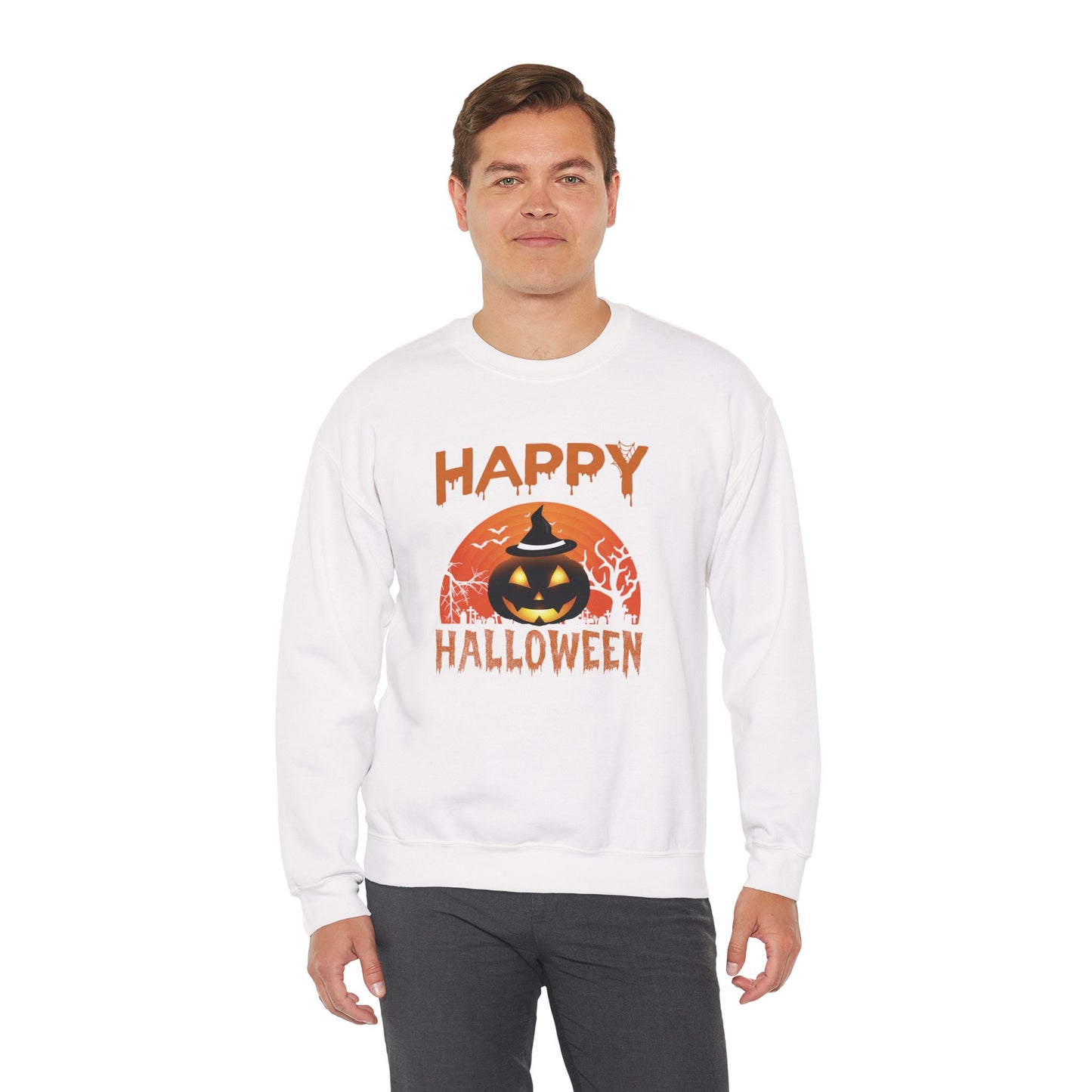 Happy Halloween Unisex Heavy Blend Crewneck Sweatshirt