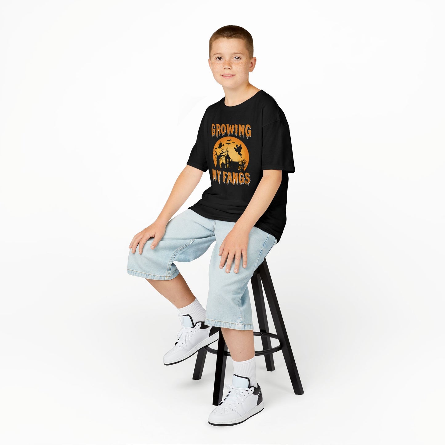 Growing My Fangs Kids Heavy Cotton T-Shirt