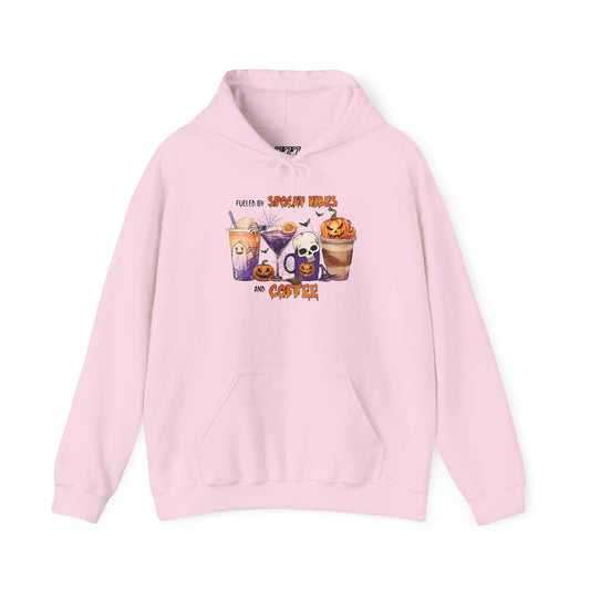 Fueled By Spooky Vibes And Coffee Unisex Heavy Blend Hoodie