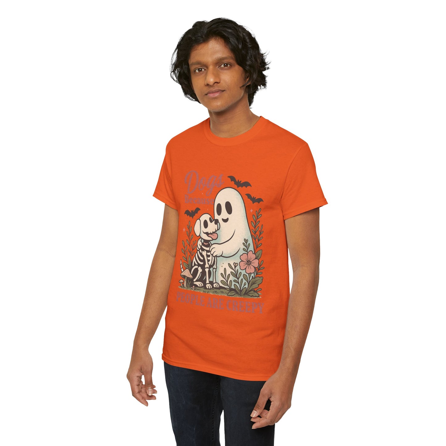 Dogs Because People Are Creepy Unisex Heavy Cotton T-Shirt