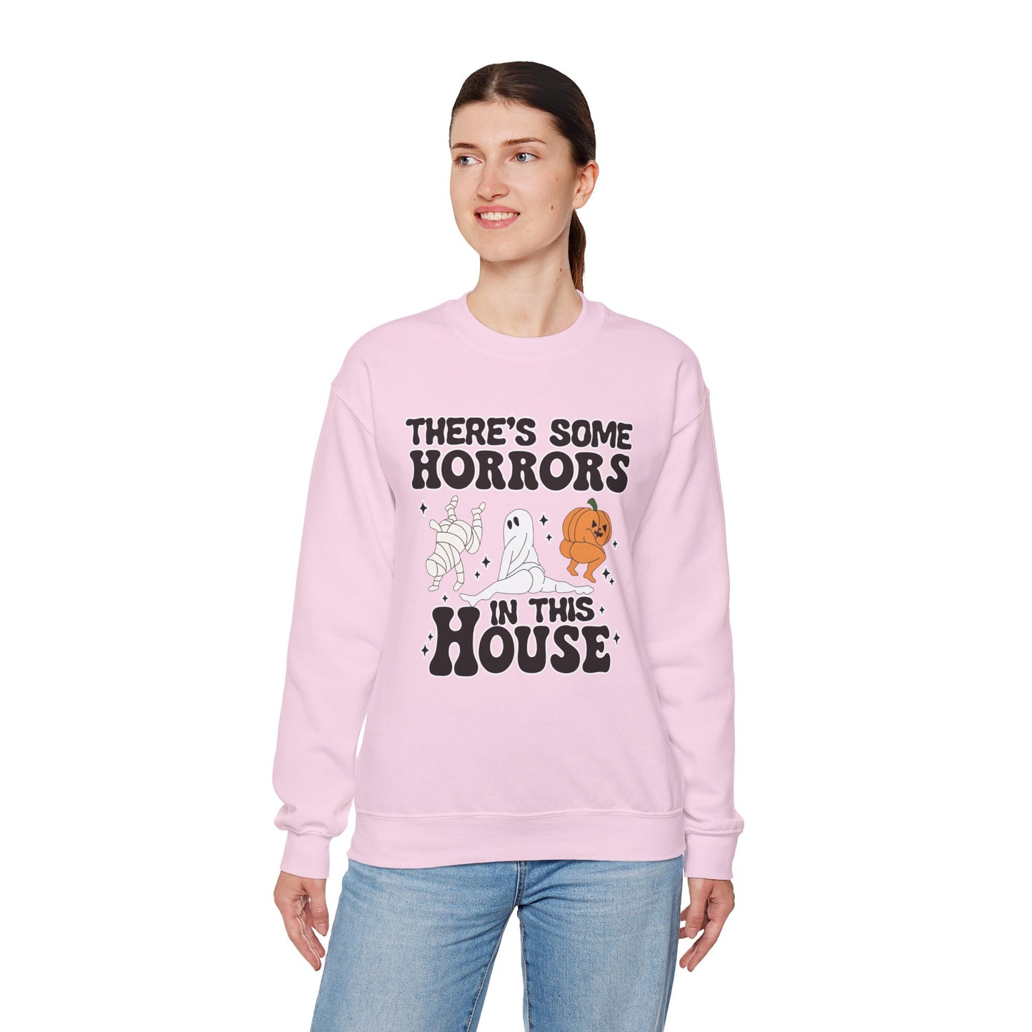 There's Some Horrors In This House Unisex Heavy Blend Crewneck Sweatshirt