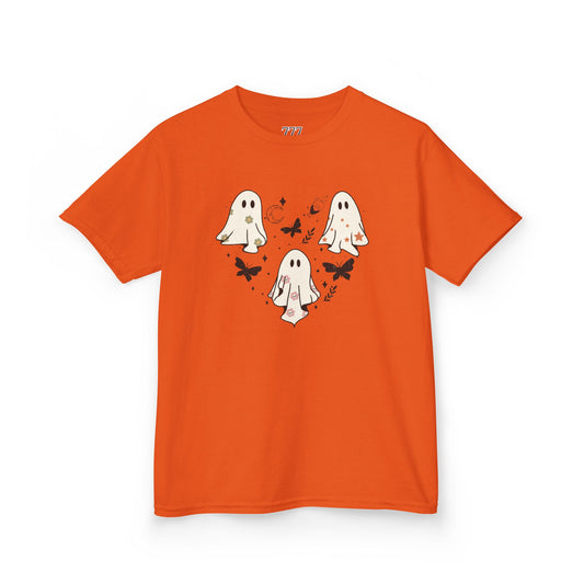 Little Ghost Heart Kids Heavy Cotton T-Shirt