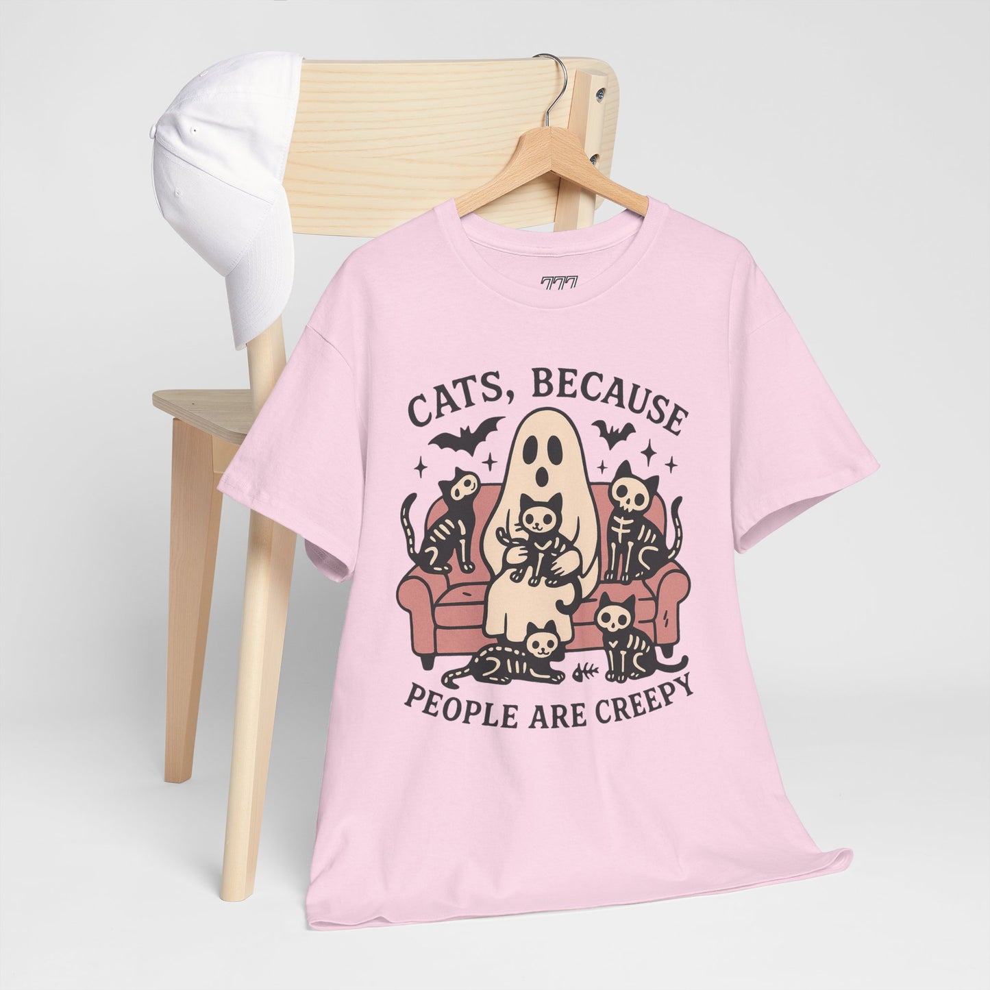 Cats Because People Are Creepy Unisex Heavy Cotton T-Shirt