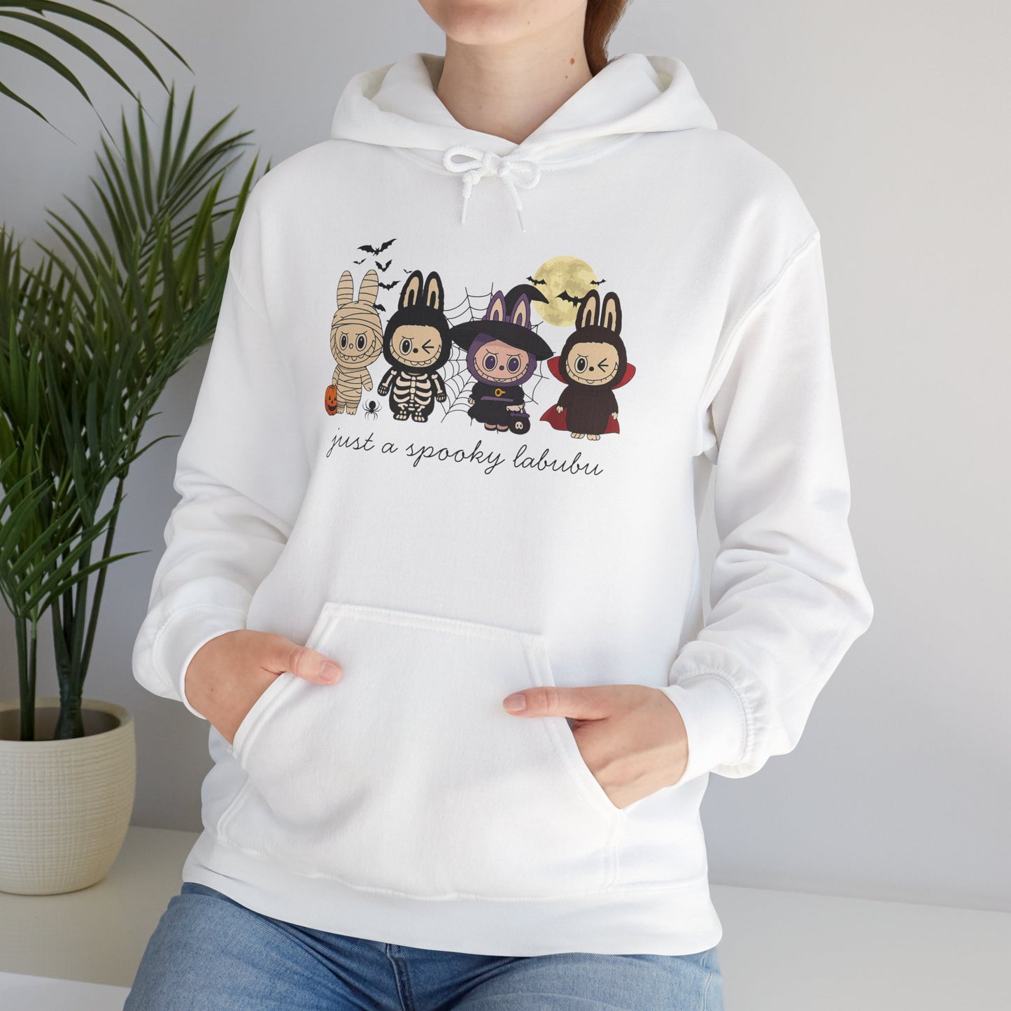 Just A Spooky Labubu Women's Heavy Blend Hoodie