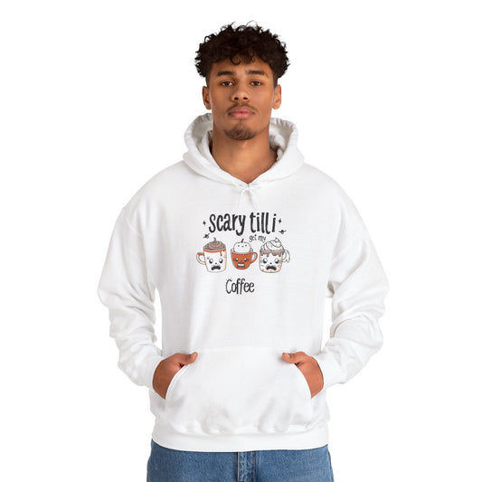 Scary Until I Get My Coffee Unisex Heavy Blend Hoodie