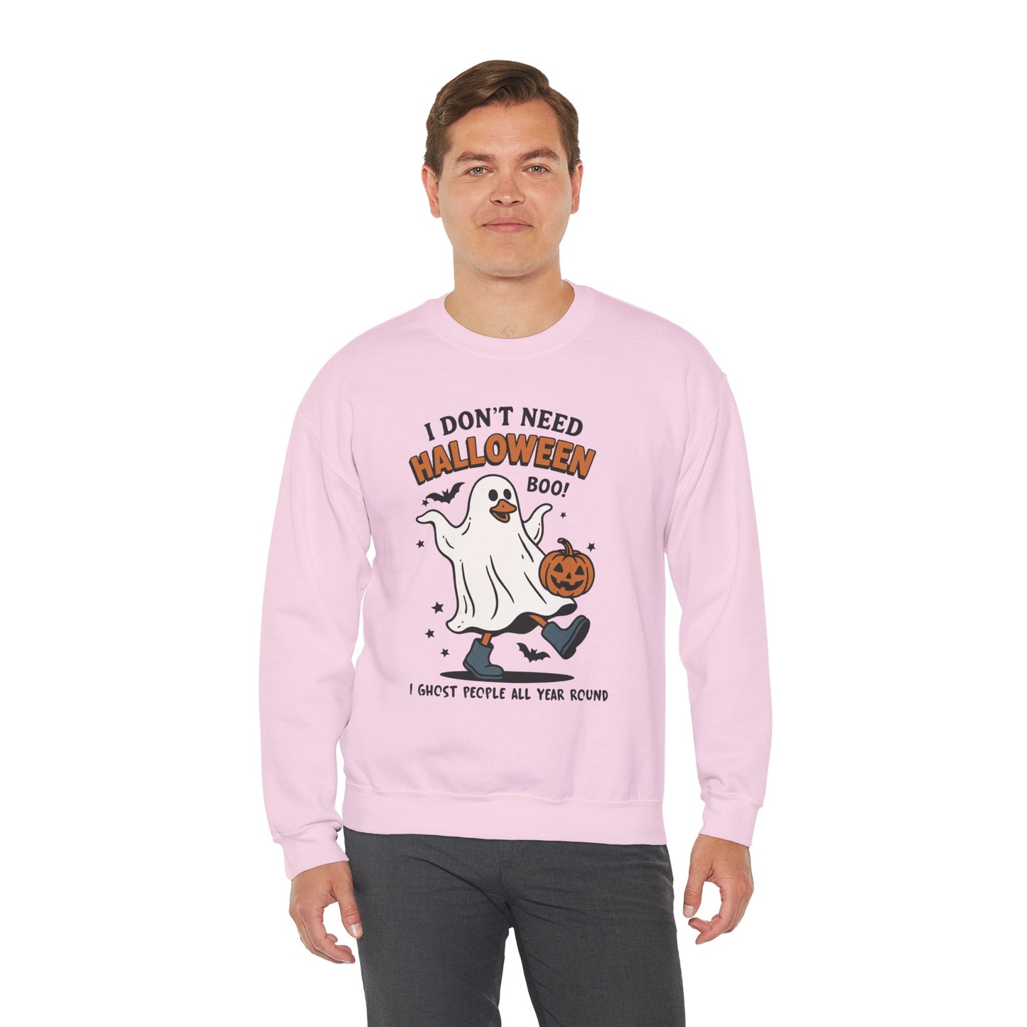 I Don’t Need Halloween I Ghost People All Year Round Unisex Heavy Blend Crewneck Sweatshirt
