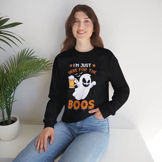 I'm Just Here For The Boos Unisex Heavy Blend Crewneck Sweatshirt