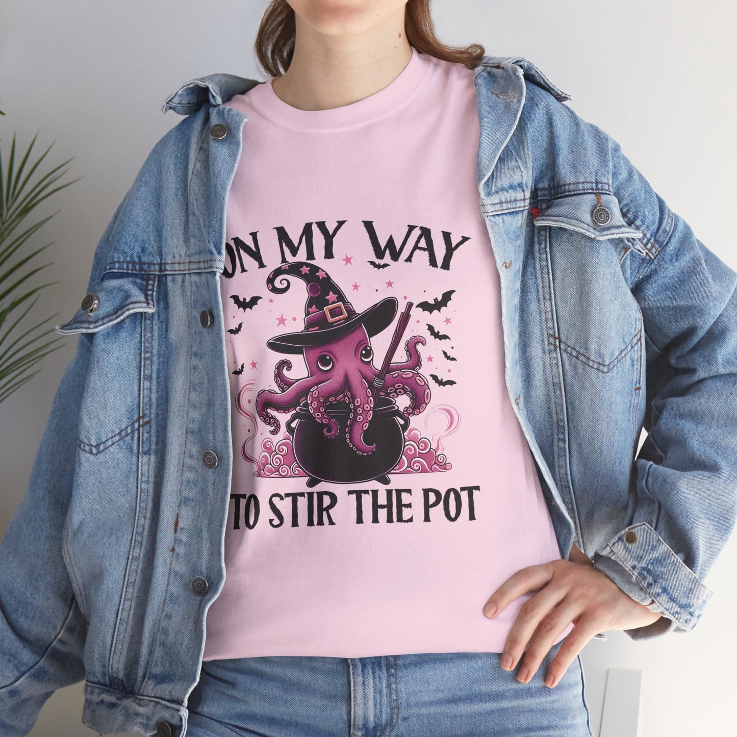 On My Way To Stir The Pot Unisex Heavy Cotton T-Shirt