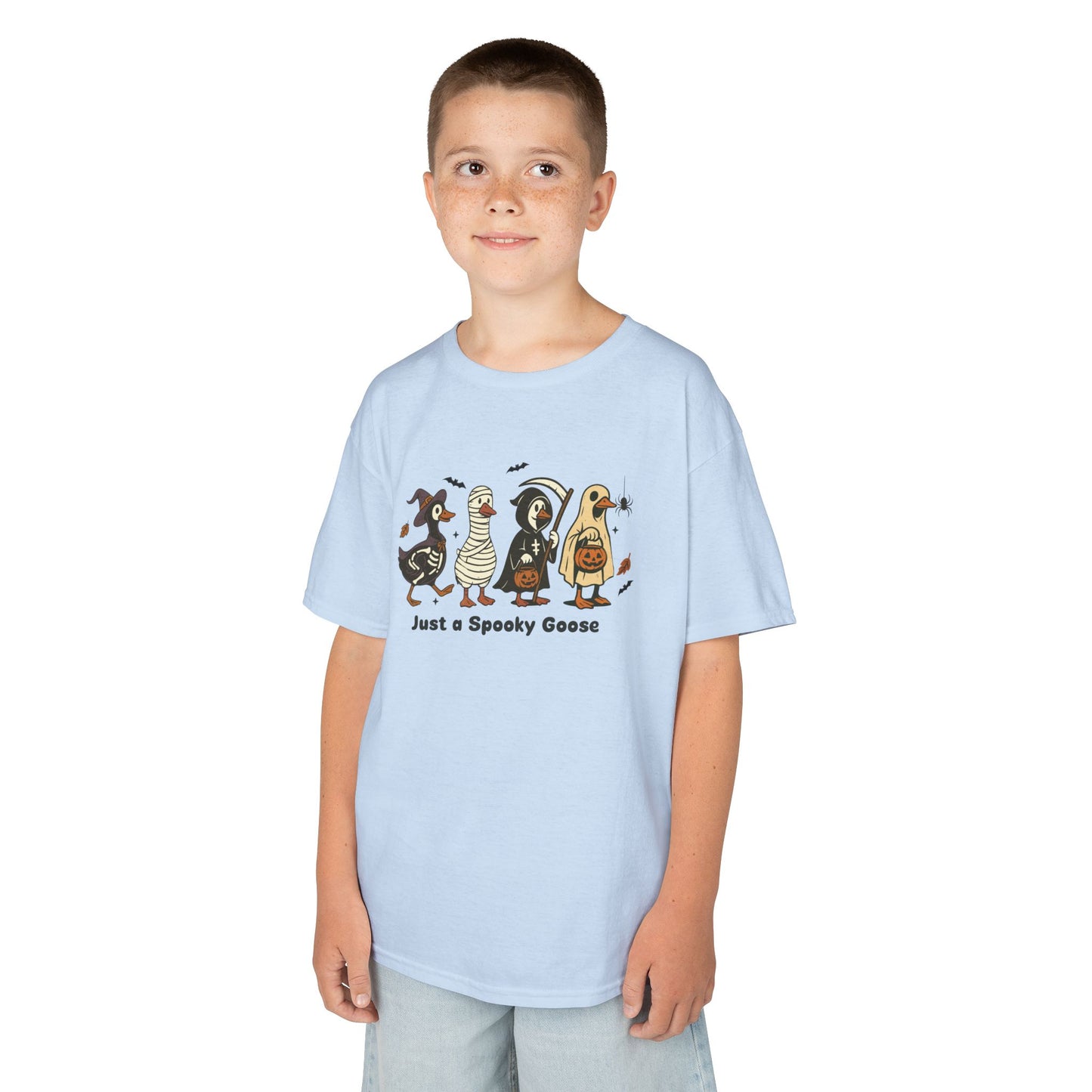 Just A Spooky Goose Kids Heavy Cotton T-Shirt