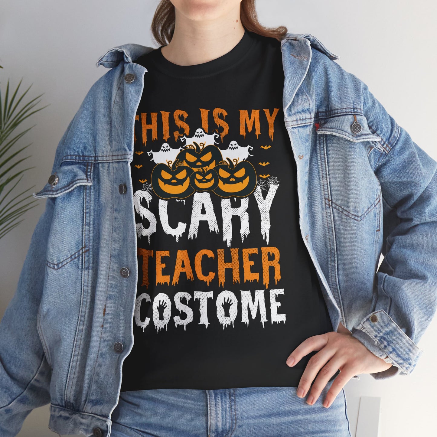 This Is My Scary Teacher Costume Unisex Heavy Cotton T-Shirt
