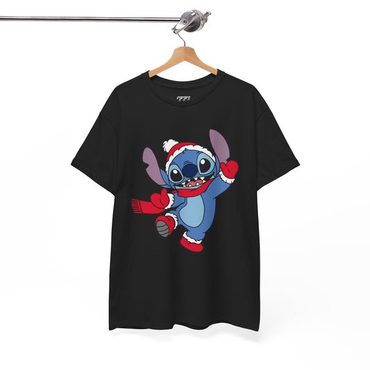 Festive Alien Christmas T-Shirt – Cute Blue Alien Holiday Graphic Tee (Unisex)