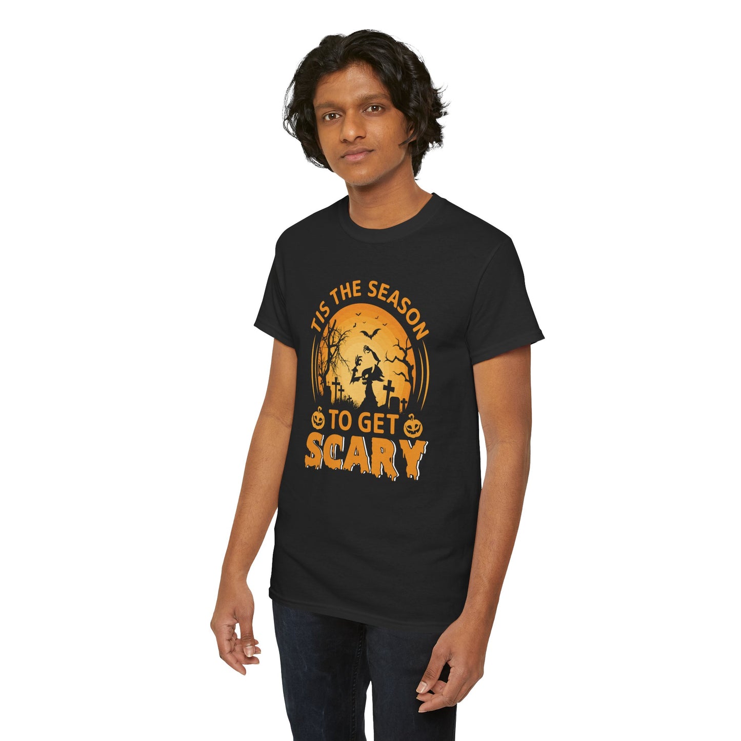 Tis The Season To Get Scary Unisex Heavy Cotton T-Shirt