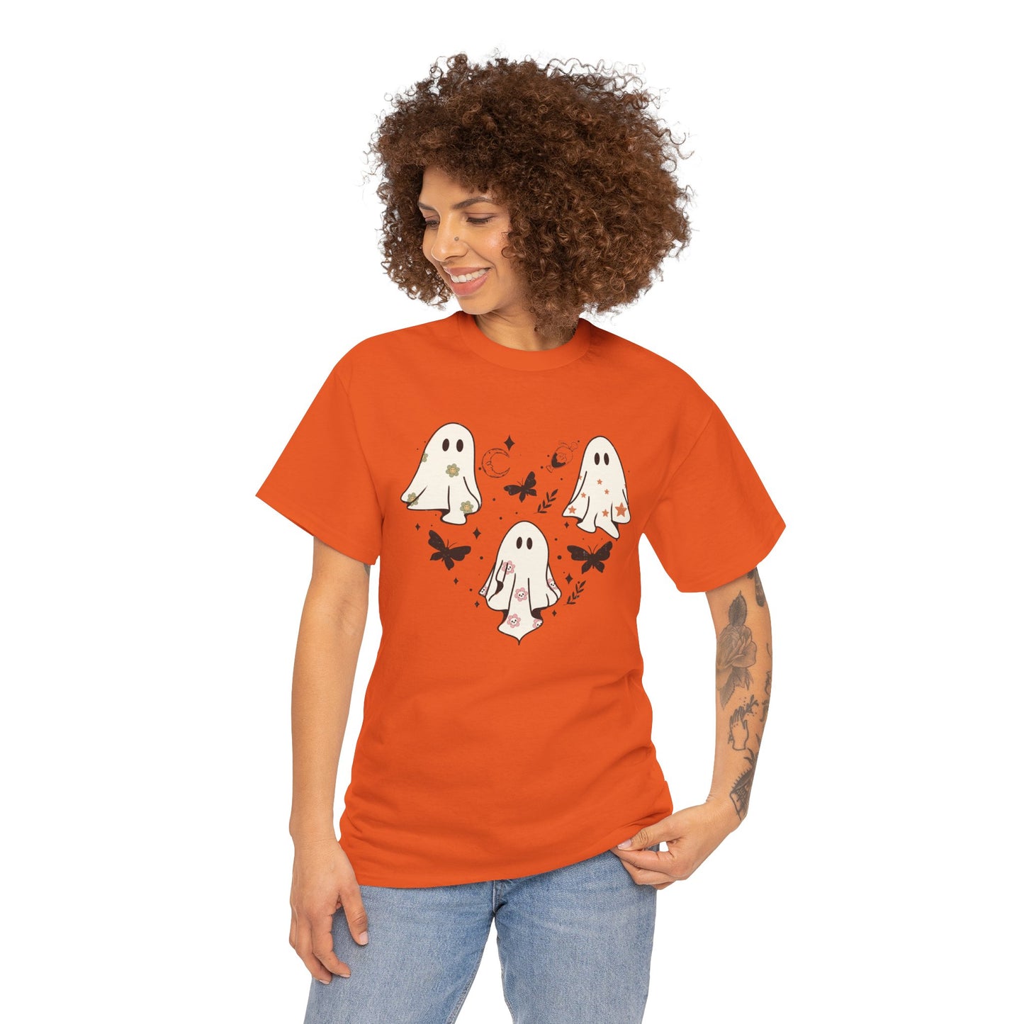 Little Ghost Heart Heavy Cotton T-Shirt