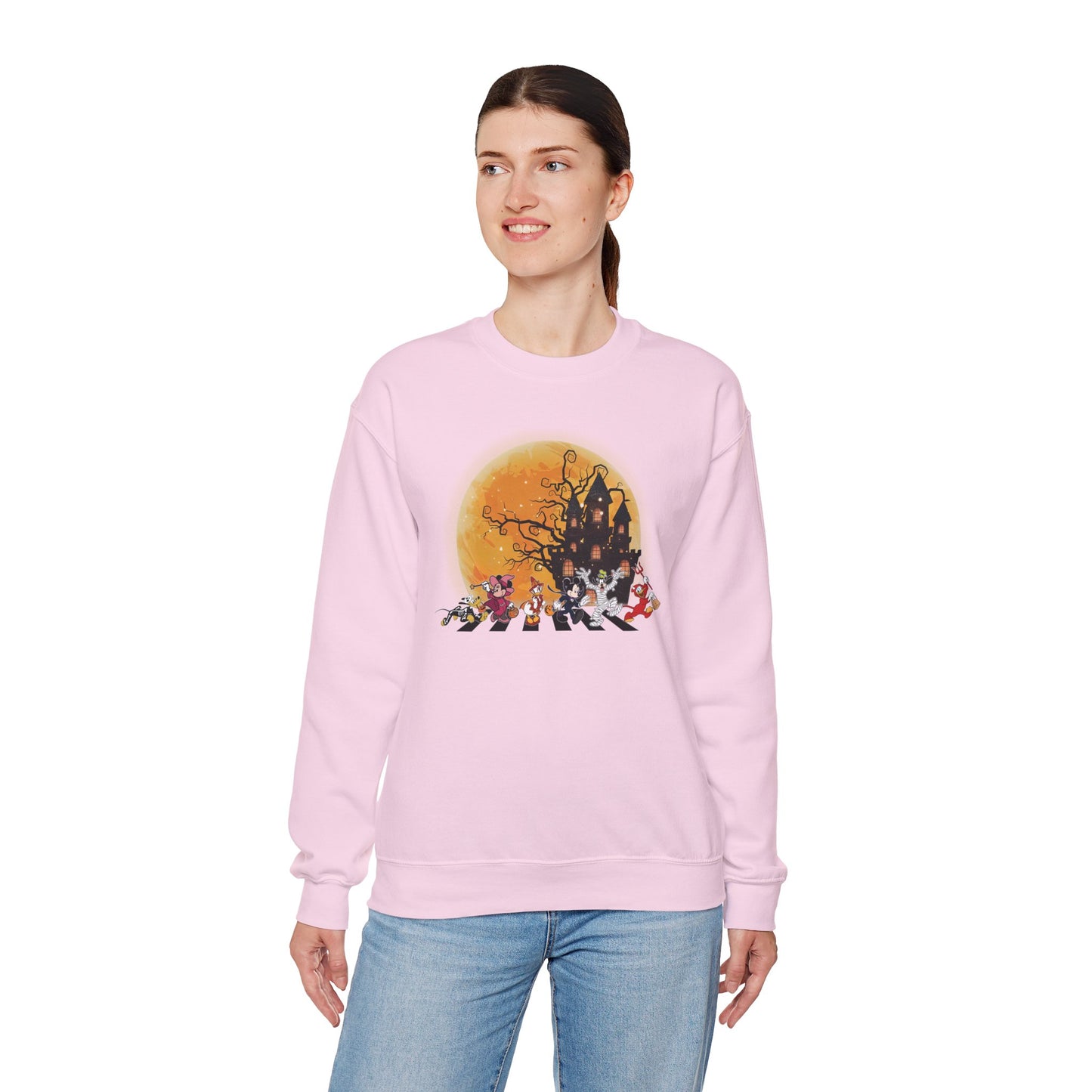 Haunted Crosswalk Unisex Heavy Blend Crewneck Sweatshirt
