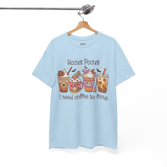 Hocus Pocus I Need Coffee To Focus Unisex Heavy Cotton T-Shirt