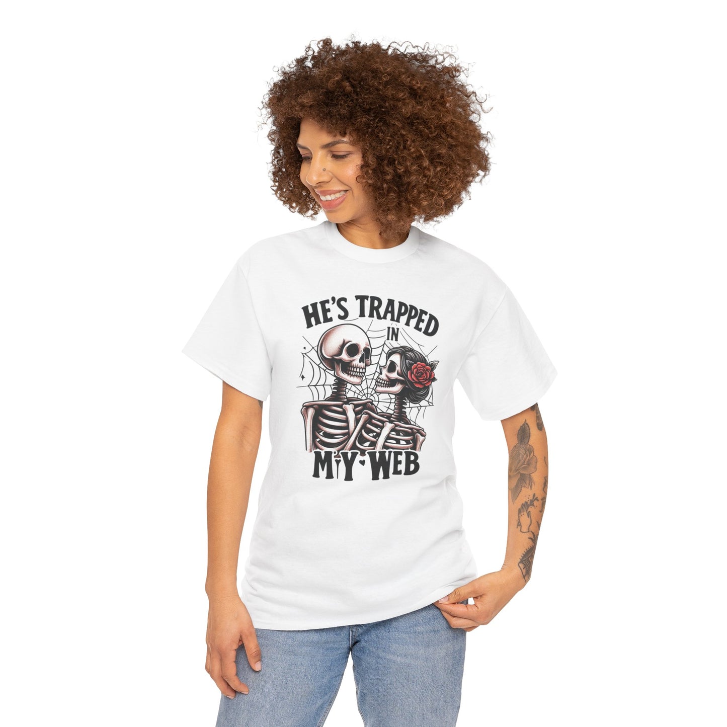 He’s Trapped In My Web Unisex Heavy Cotton T-Shirt