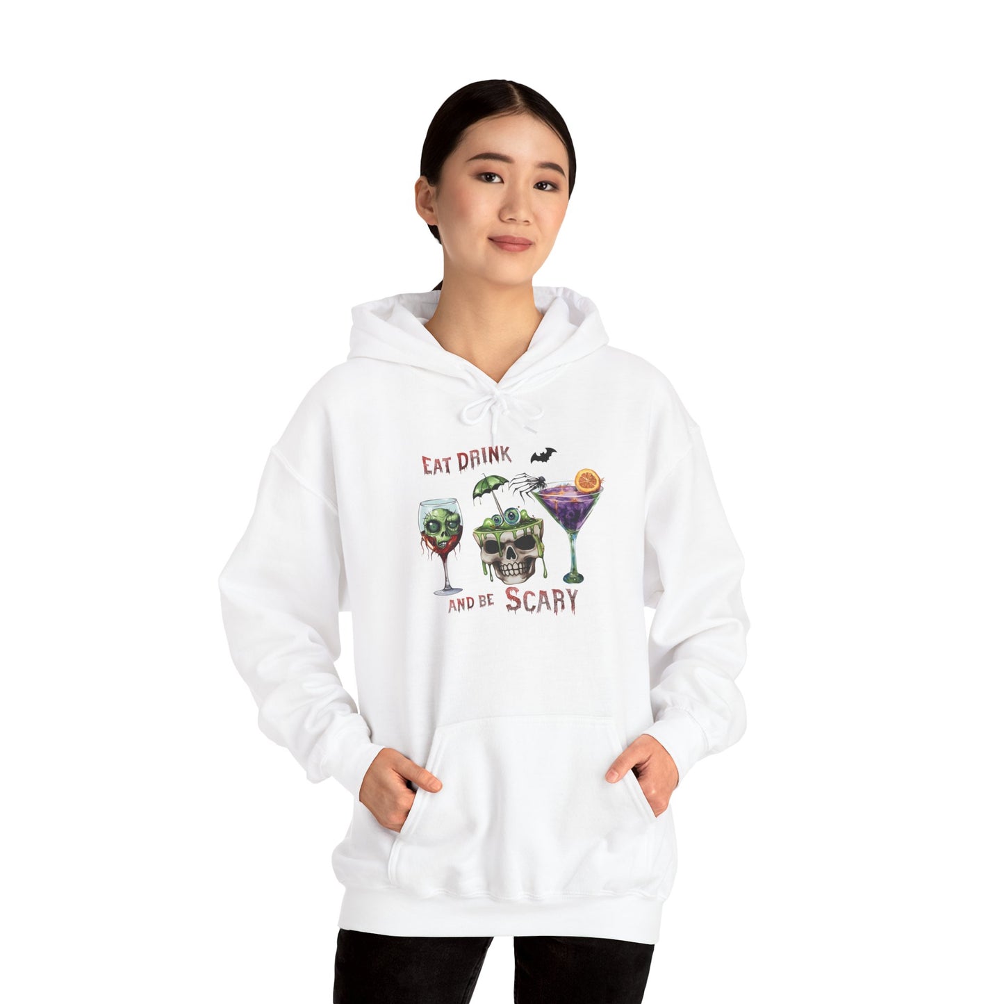 Eat, Drink And Be Scary Unisex Heavy Blend Hoodie